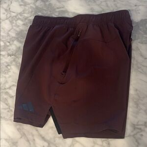Adidas dark red D4T 5” Performance Shorts